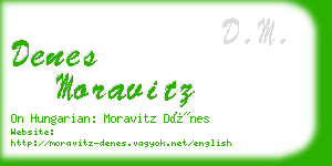 denes moravitz business card